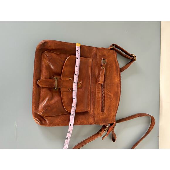 Unbranded brown faux leather cross body bag - Picture 7 of 8